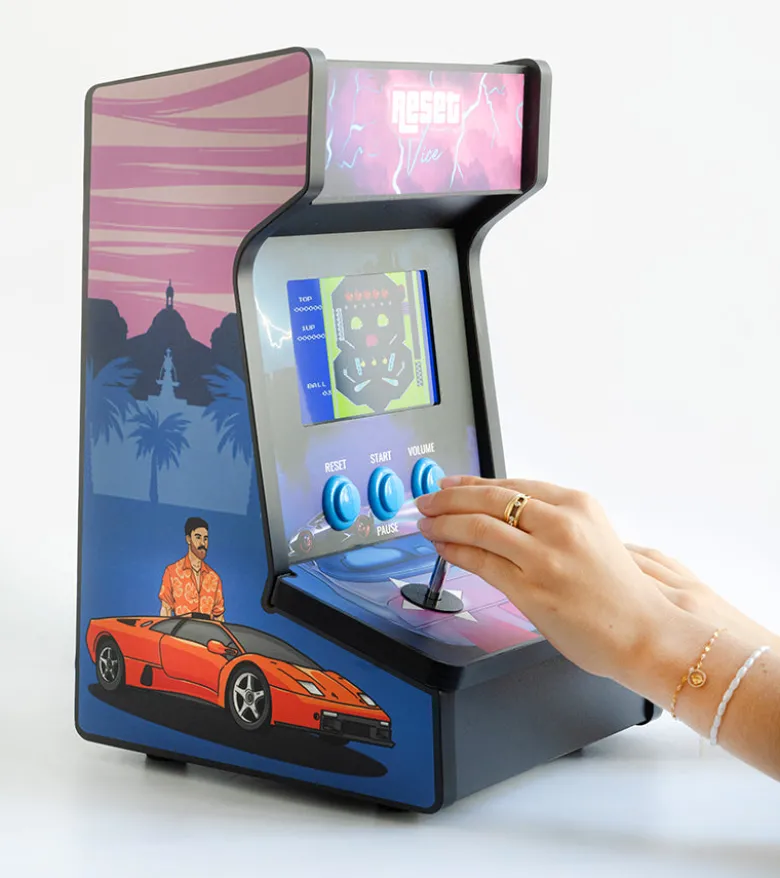 Borne d'arcade rétro en bois 190 jeux (grand modèle)