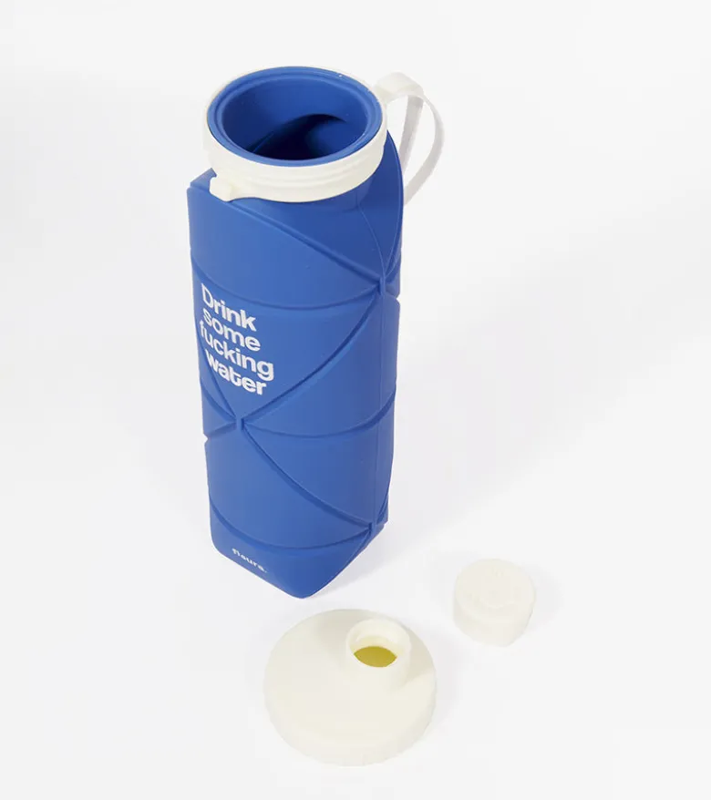 Bouteille pliable "Drink some fucking water"