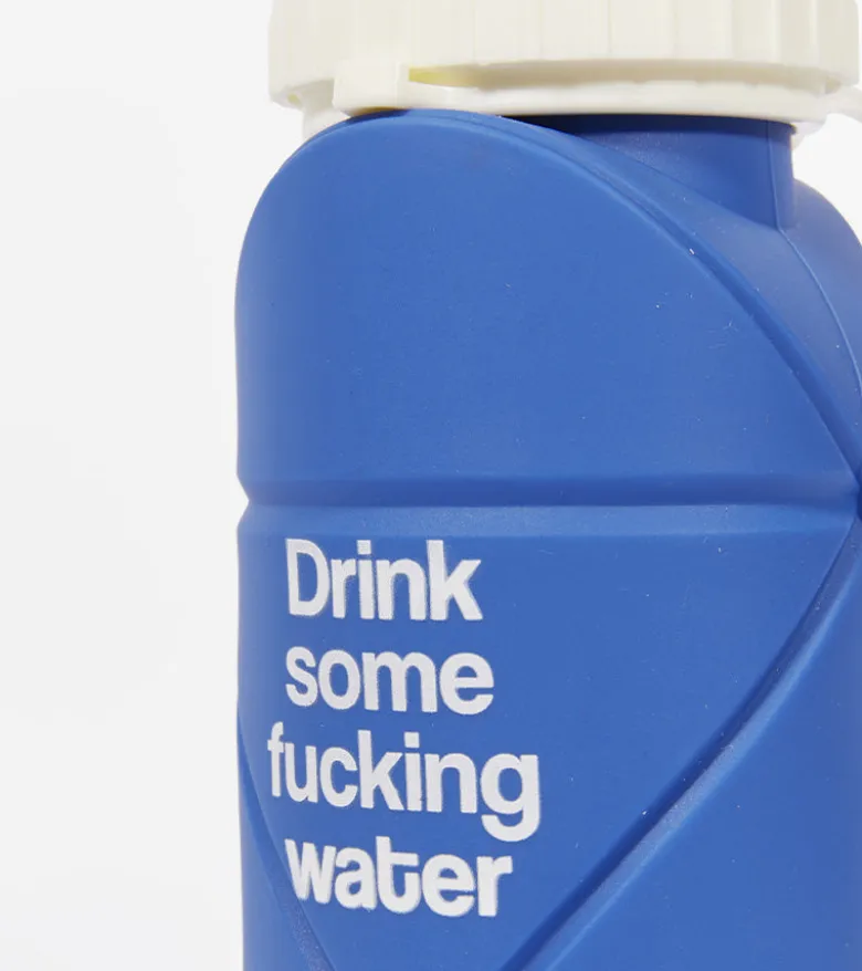 Bouteille pliable "Drink some fucking water"