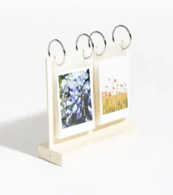 Cadre photo en bois à feuilleter pour Instax
