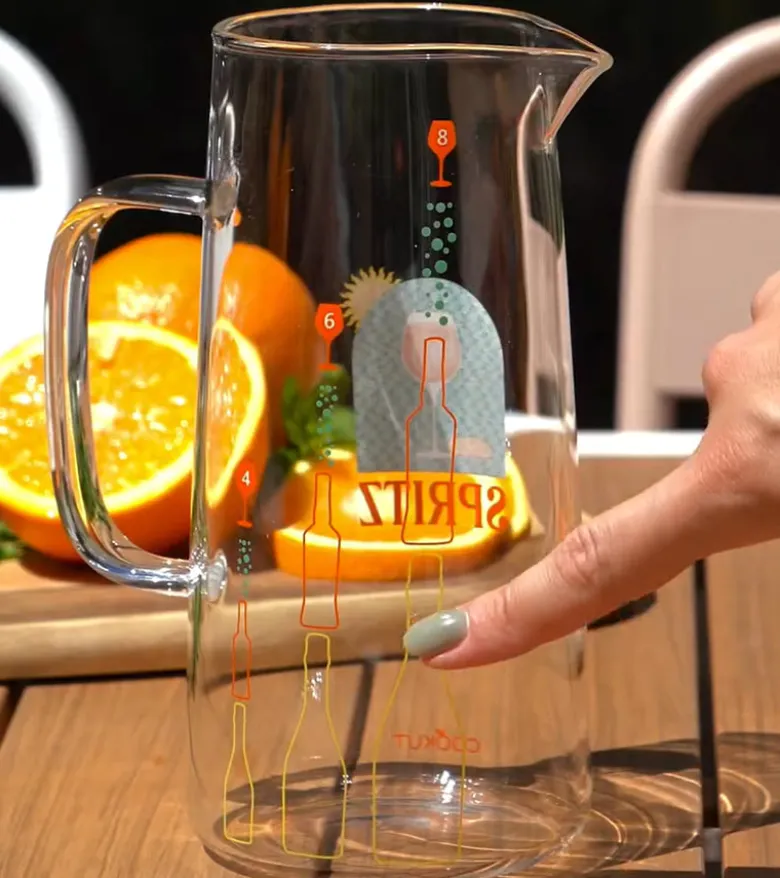 Carafe à spritz graduée