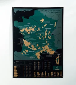 Carte à gratter : la France des vins