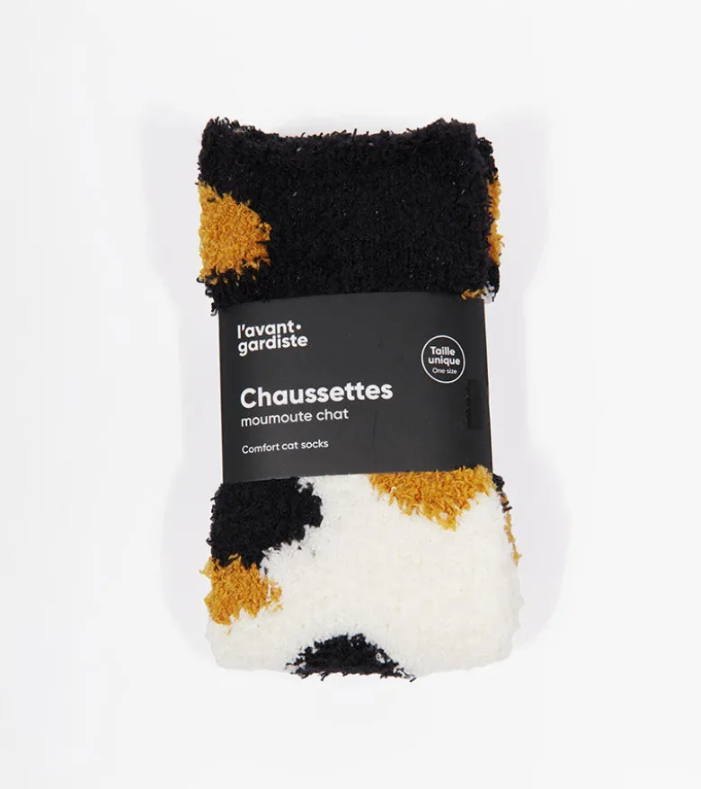 Chaussettes chat en moumoute