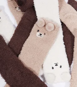 Chaussettes ourson en moumoute