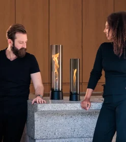 Cheminée de table portable SPIN air - All black