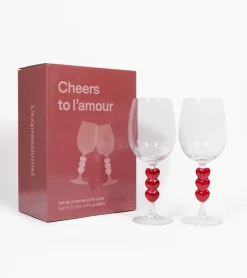 Coffret de deux verres à vin love