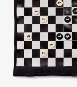Echiquier de voyage en cuir