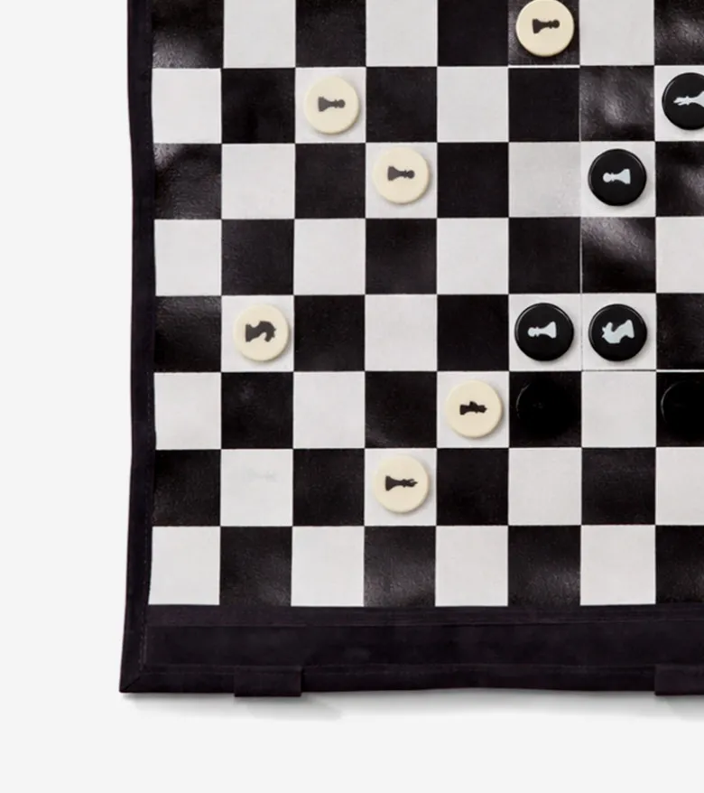 Echiquier de voyage en cuir