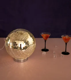 Lampe boule disco à poser