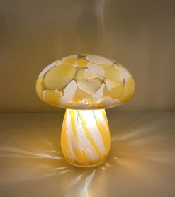 Lampe champignon chips en verre, sans fil