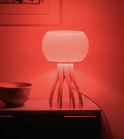 Lampe méduse rose