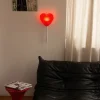 Lampe murale sucette coeur