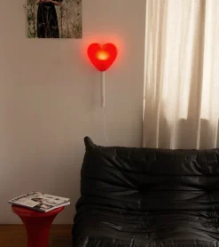 Lampe murale sucette coeur