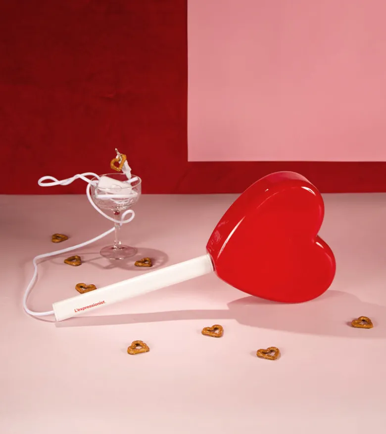 Lampe murale sucette coeur