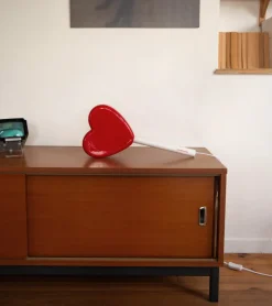 Lampe murale sucette coeur