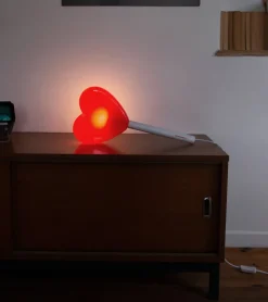 Lampe murale sucette coeur
