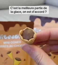 Mini cônes fourrés au chocolat