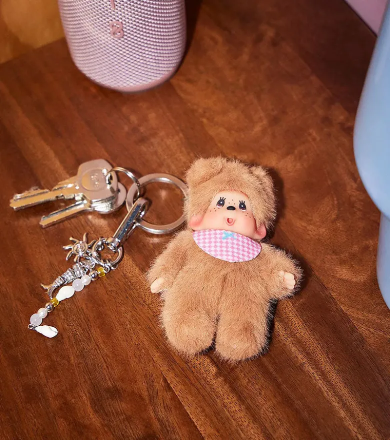 Porte-clés Monchhichi Kiki beige
