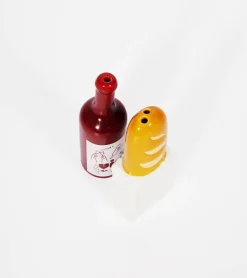 Salière poivrière baguette et vin
