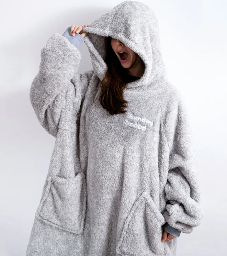 Sweat plaid en polaire Sunday mood