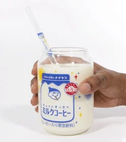 Verre Kawaii Rétro “Milk Cup” + Paille