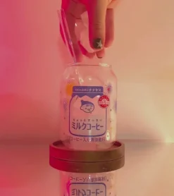 Verre Kawaii Rétro “Milk Cup” + Paille