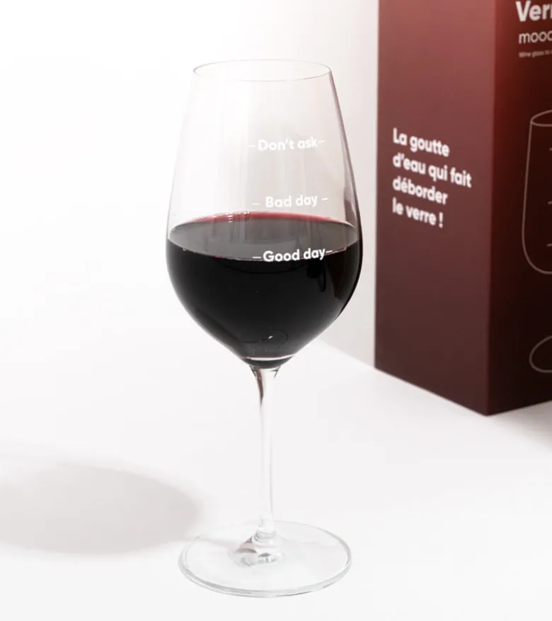 Verre à vin pour montrer son humeur